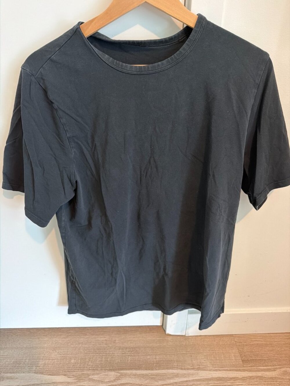 lululemon Cotton T-Shirt Charcoal Grey Mens L